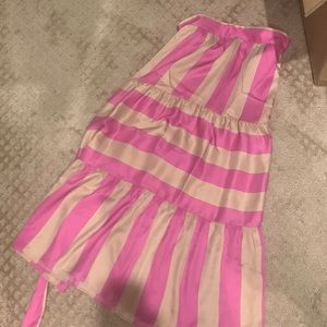 Ann Taylor nwt size 8 midi skirt pink striped